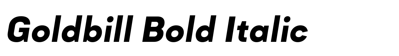 Goldbill Bold Italic